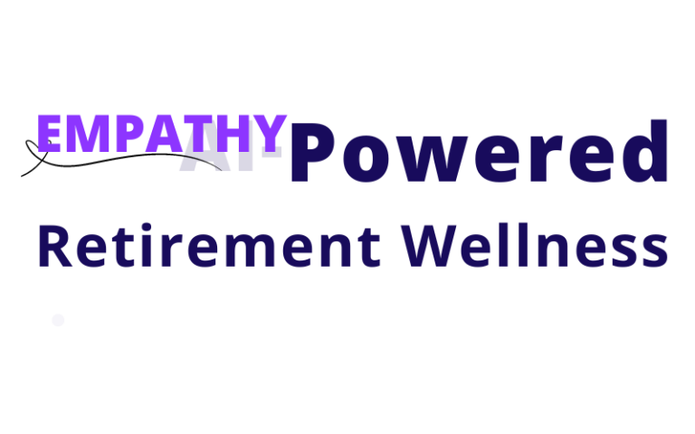 Empathy Powered Retirement Wellness' highlighting MyPlanKeeper's empathetic approach to retirement planning